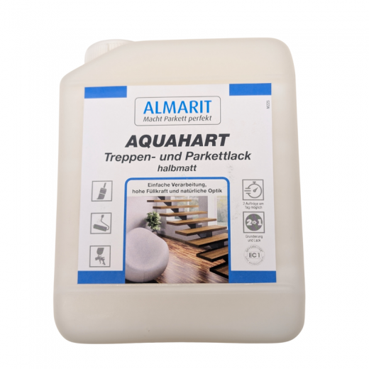 Asuso/Almarit Aquahart PU Klarlack halbmatt/seidengl�nzend 2 ltr - Neue Qualit�t