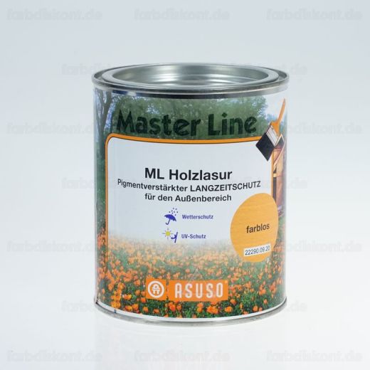 Asuso ML Holzlasur 0.75 ltr -Alle Tne-