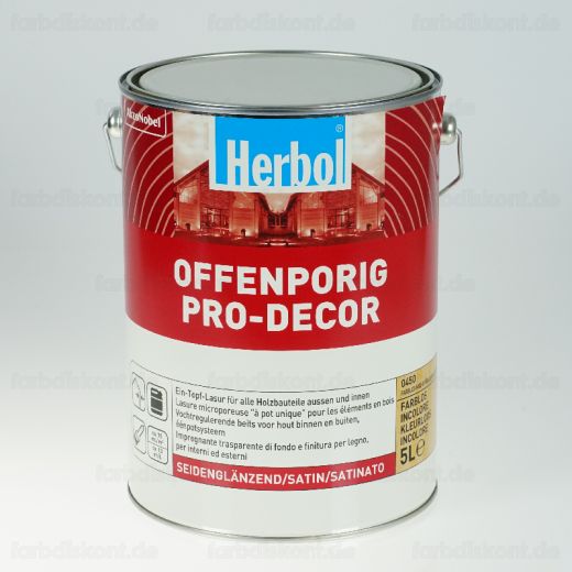 Herbol Offenporig Pro-Decor 5 ltr -Alle T�ne-