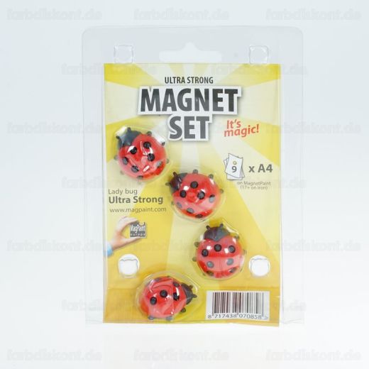 MagPaint 4 stck Magnet Marienk�fer UltraStrong f�r Magnetfarbe