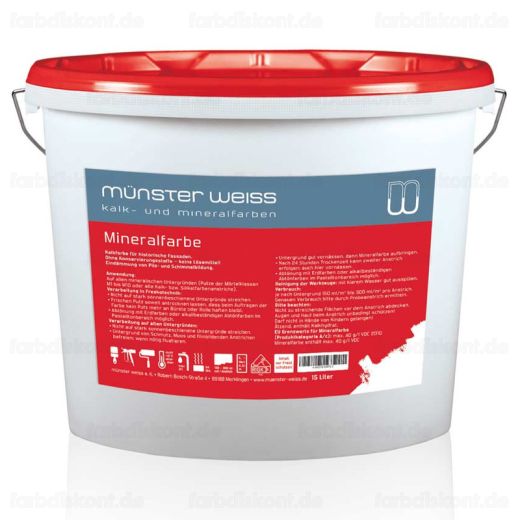 M�nster Mineralfarbe f�r historische Fassaden  wei� 15 ltr