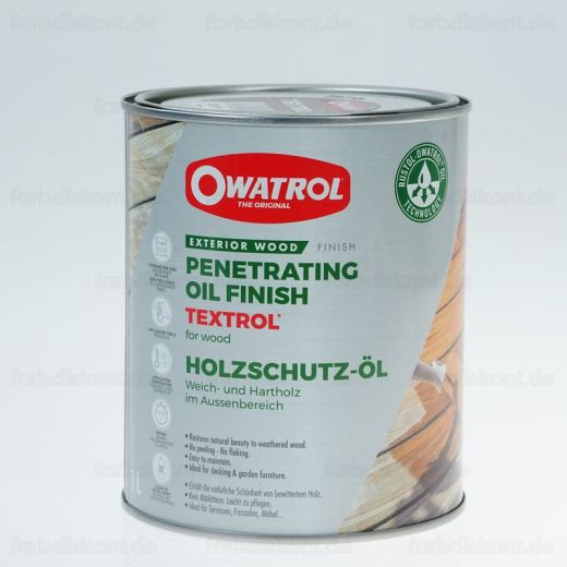 Owatrol Textrol Holz�l f�r Au�en mit UV-Schutz 2,5 ltr  farblos