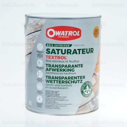 Owatrol Textrol Holz�l f�r Au�en mit UV-Schutz 5 ltr  farblos