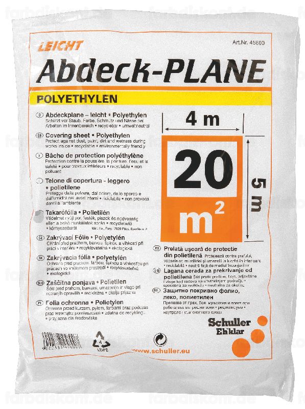 Abdeckfolie 4x5 mtr leicht 7my