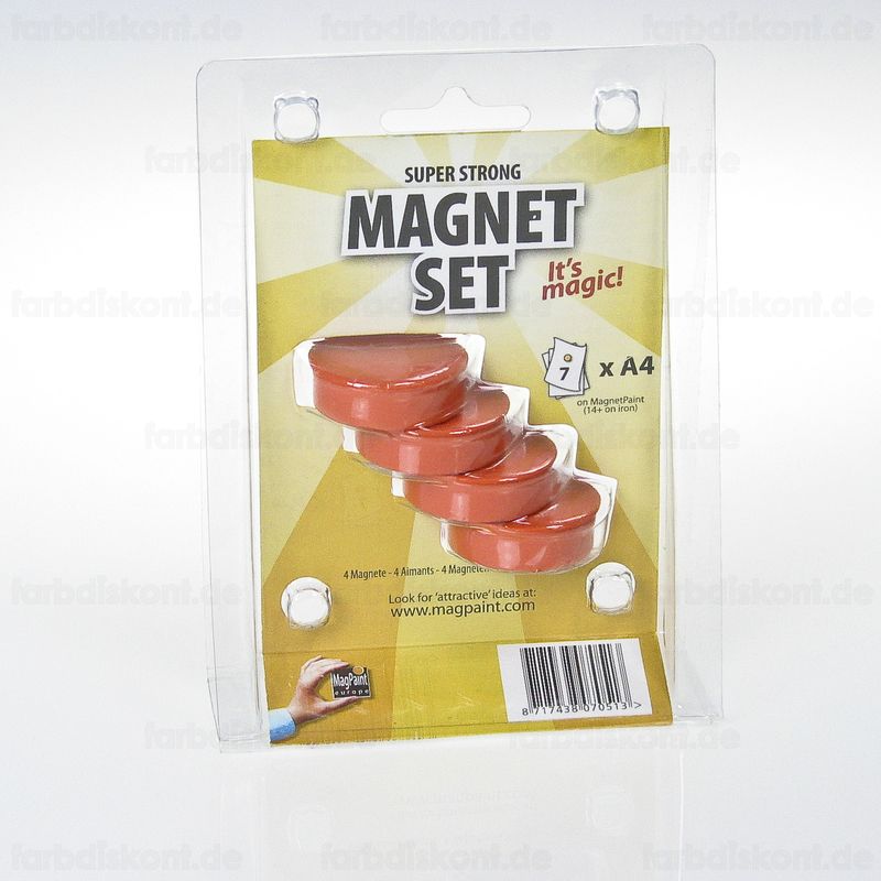 MagPaint Spezial RingMagnet Orange Set mit 4 stck