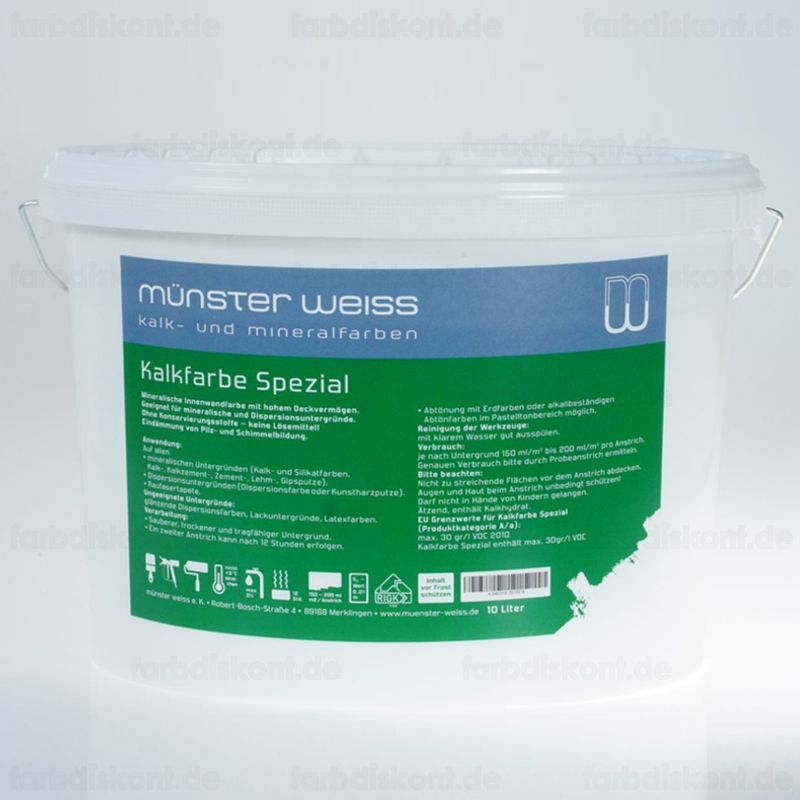 M�nster Kalkfarbe spezial f�r Innen wei� 10 ltr