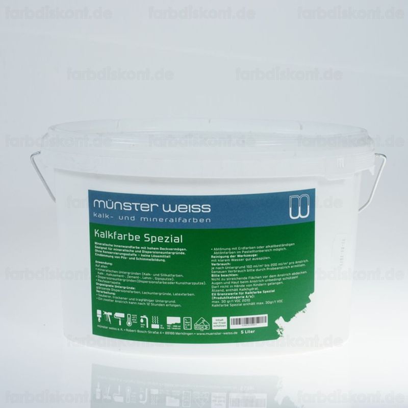 M�nster Kalkfarbe spezial f�r Innen wei� 5 ltr