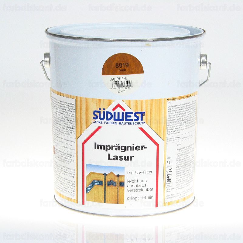 S�dwest Impr�gnierlasur 5 ltr -Alle T�ne-
